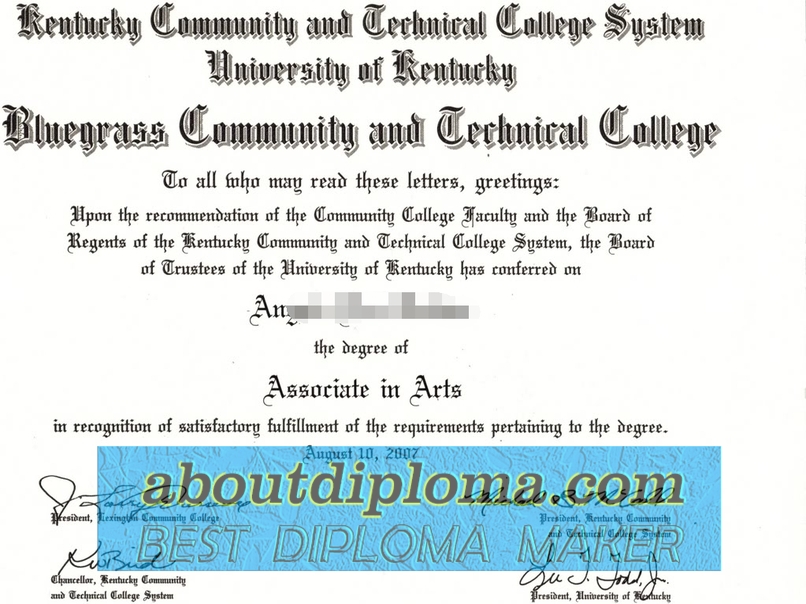Best Fake Southeast Kentucky Community and Technical College Diploma - 专业证书