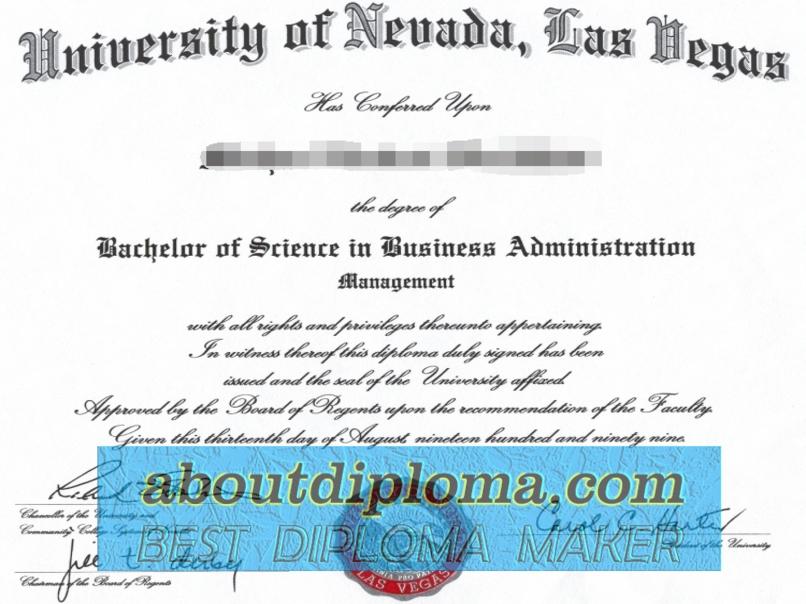 Buy Online University of Nevada, Las Vegas Degree: Your Path to Success - 专业证书