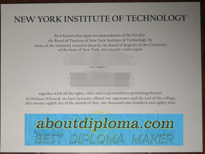 Copy Fake New York Institute of Technology: A Degree to Your Name - 专业证书