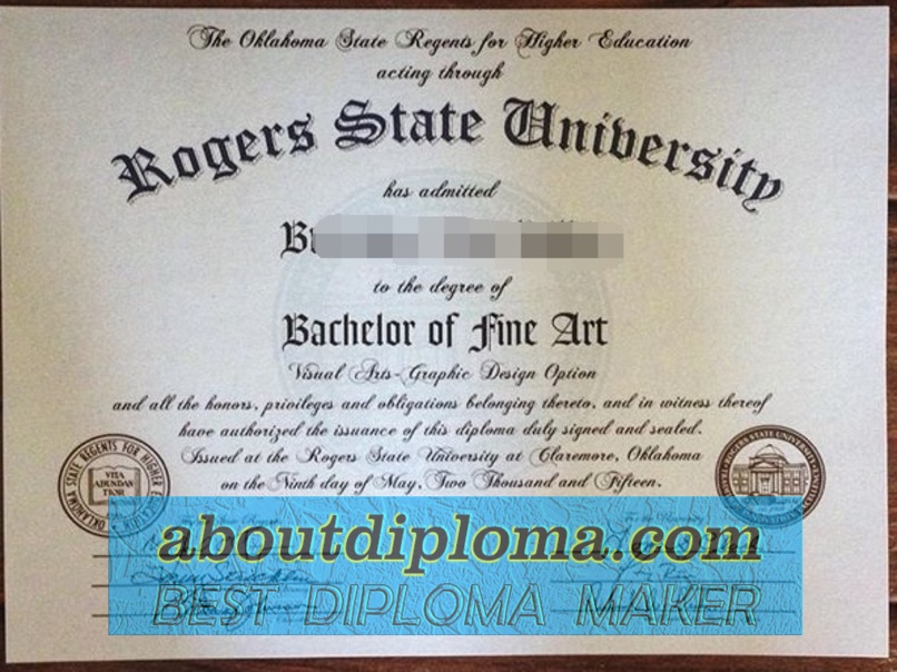 "Rogers State University diploma template" - 专业证书