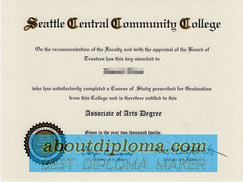 How to Buy a Degree from Seattle Central Community College - 专业证书