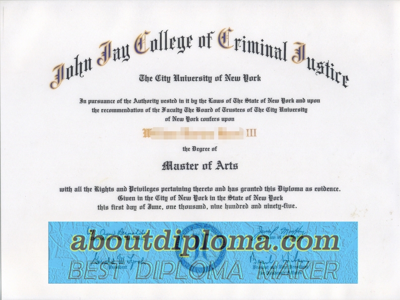 How to Create a Fake CUNY John Jay College of Criminal Justice Diploma - 专业证书