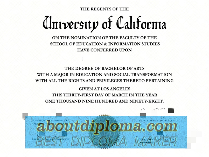 How to Create and Where to Purchase a Fake University of California (UC) Diploma - 专业证书