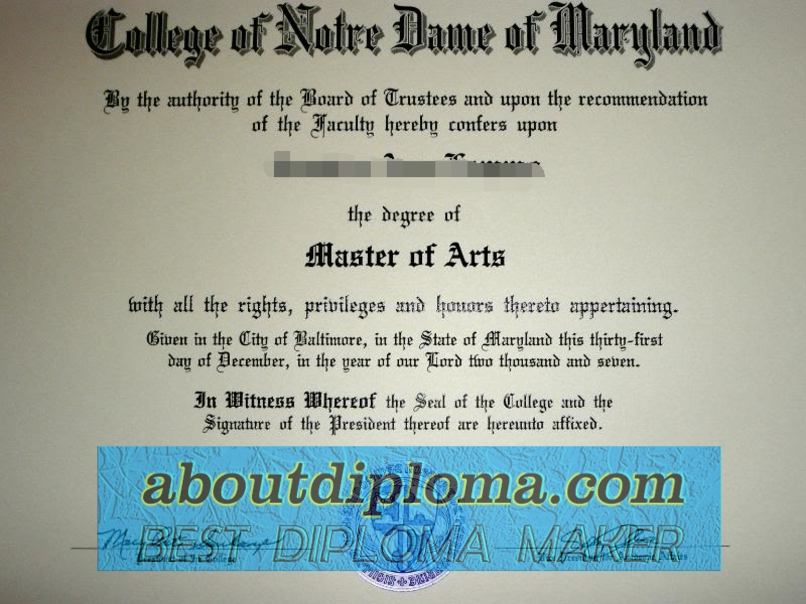 How to Order a Fake College of Notre Dame of Maryland Degree: A Step-by-Step Guide - 专业证书