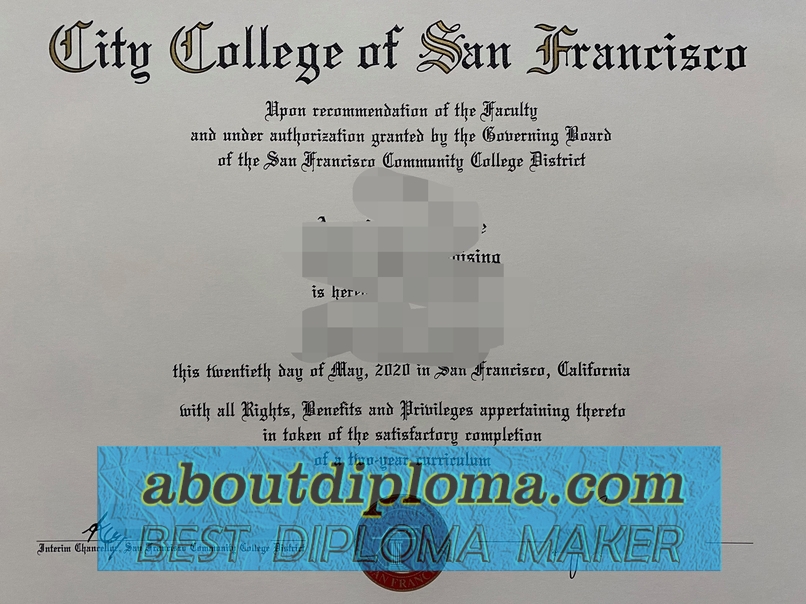 How to Make a Fake City College of San Francisco (CCSF) Degree - 专业证书