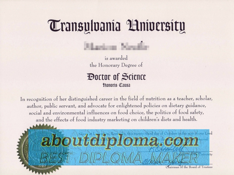 Is It Possible to Buy a Fake Transylvania University Degree? - 专业证书
