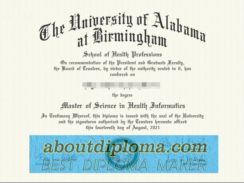 Possible to Buy Fake University of Alabama Birmingham Diploma? - 专业证书