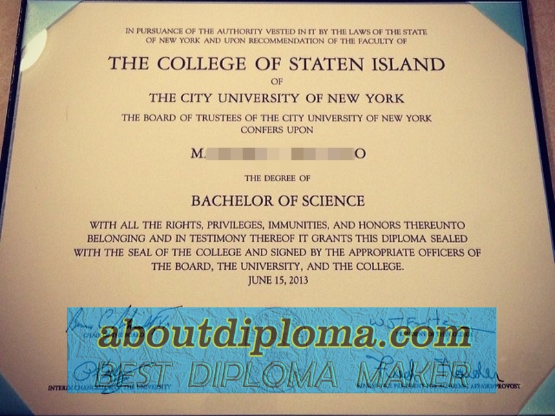 Purchase Fake CUNY College of Staten Island Diploma: How to Ensure Quality and Avoid Scams - 专业证书