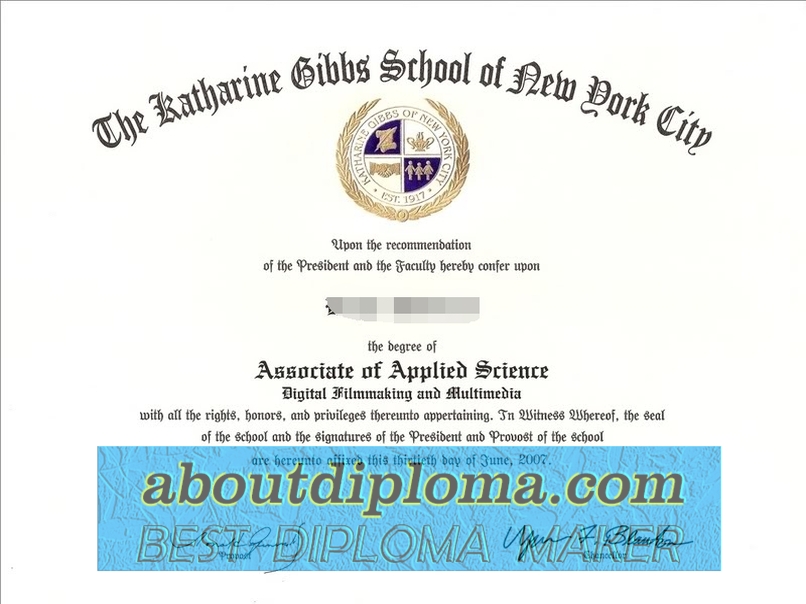 Purchase a Fake Katharine Gibbs School New York City Degree: Your Shortcut to Success - 专业证书