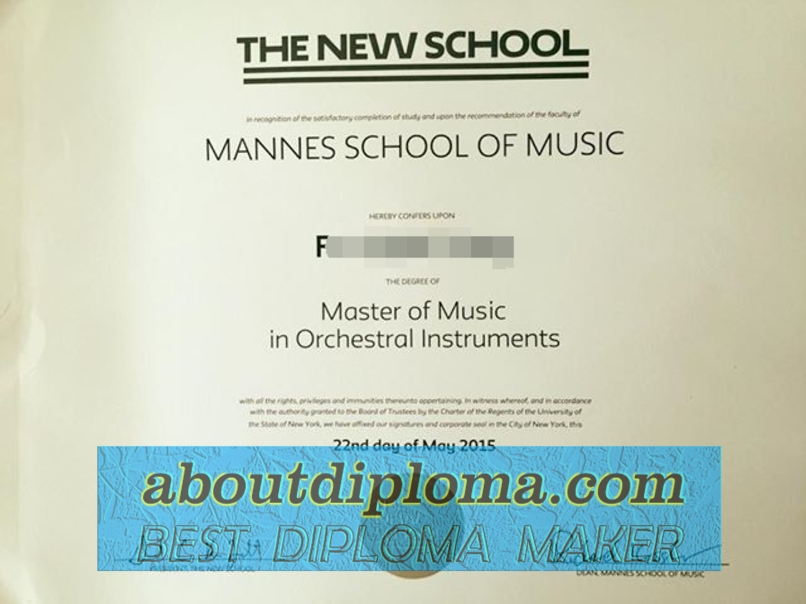 Purchase Fake Mannes School of Music at The New School Degree: A Comprehensive Guide - 专业证书