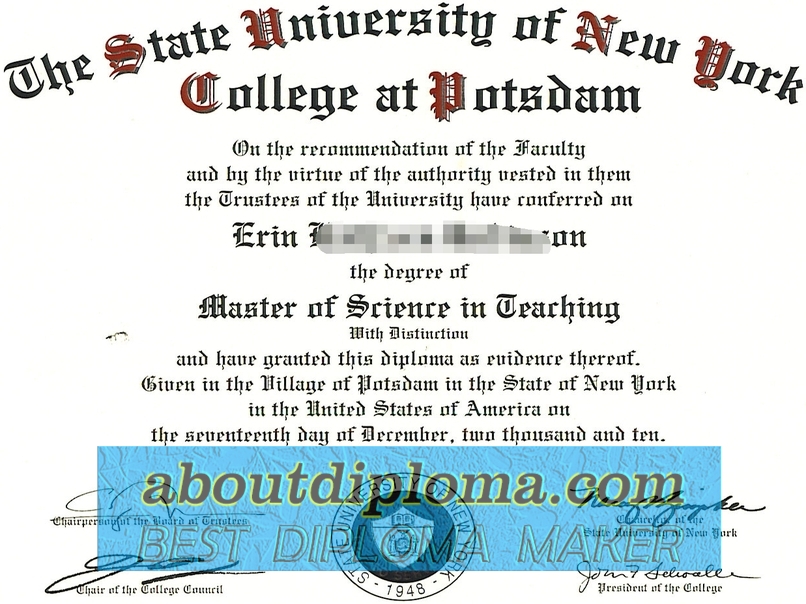 Purchase Phony SUNY Potsdam Degree: Is It Worth the Risk? - 专业证书