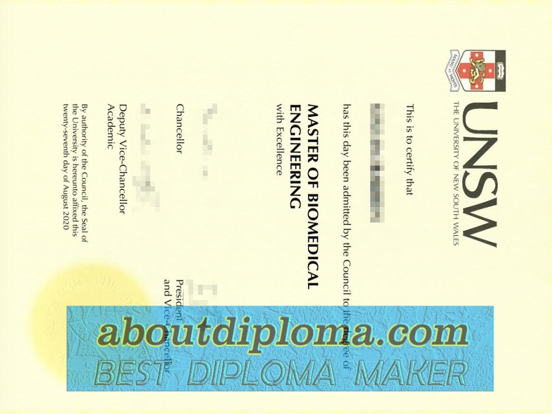 How Fast to Buy Fake The University of New South Wales Diploma? - 专业证书