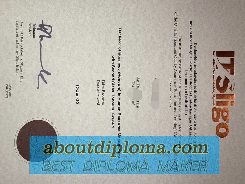Buy Online: How to Get Your Diploma from the Institute of Technology, Sligo - 专业证书