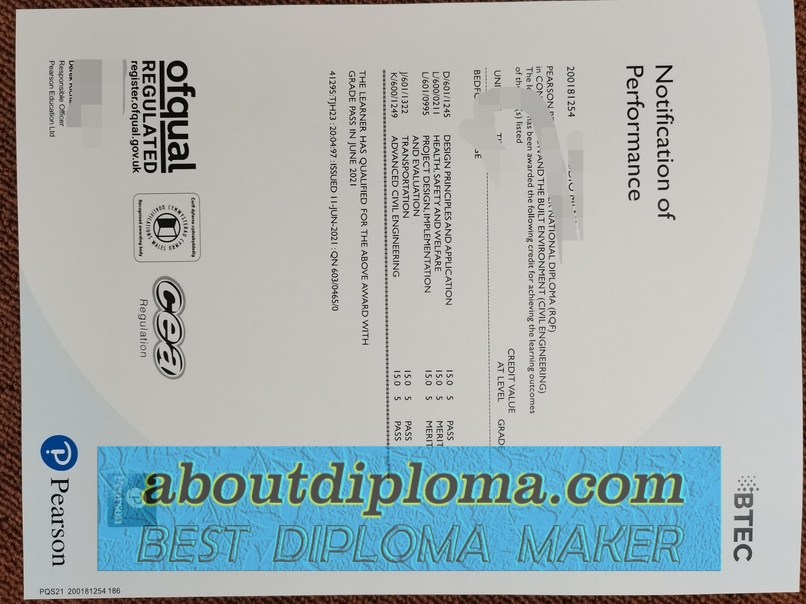 Buy Online: Notification of Performance for Your Diploma - 专业证书制造