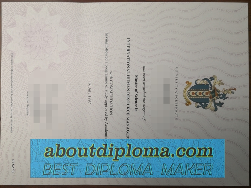 How Fast Can You Get a Fake University of Portsmouth Degree? - 专业证书