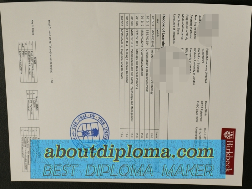 Is It Possible to Buy a Fake Birkbeck, University of London Diploma? - 专业证书