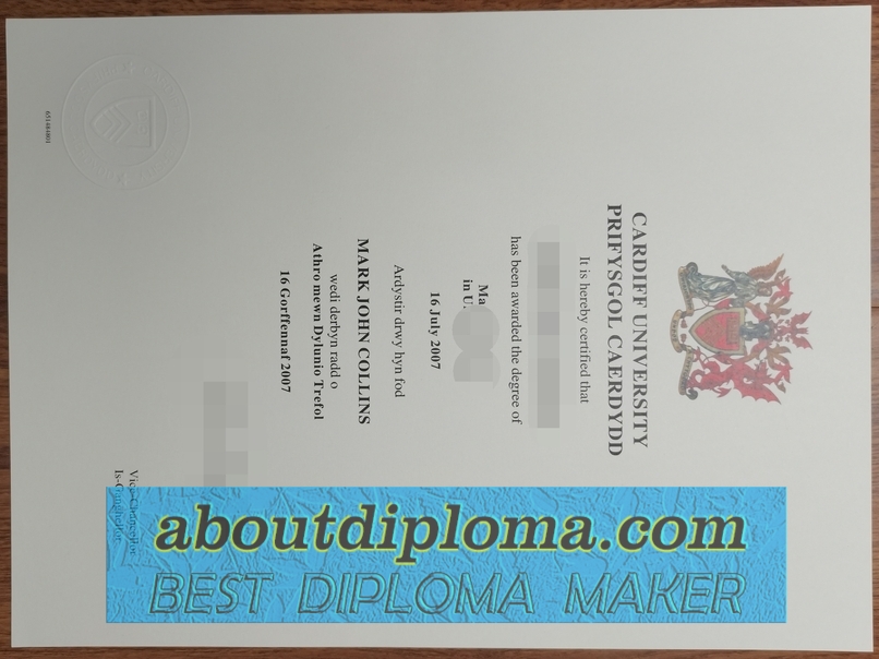 Replica Cardiff University Diploma: The Key to Academic Success - 专业证书