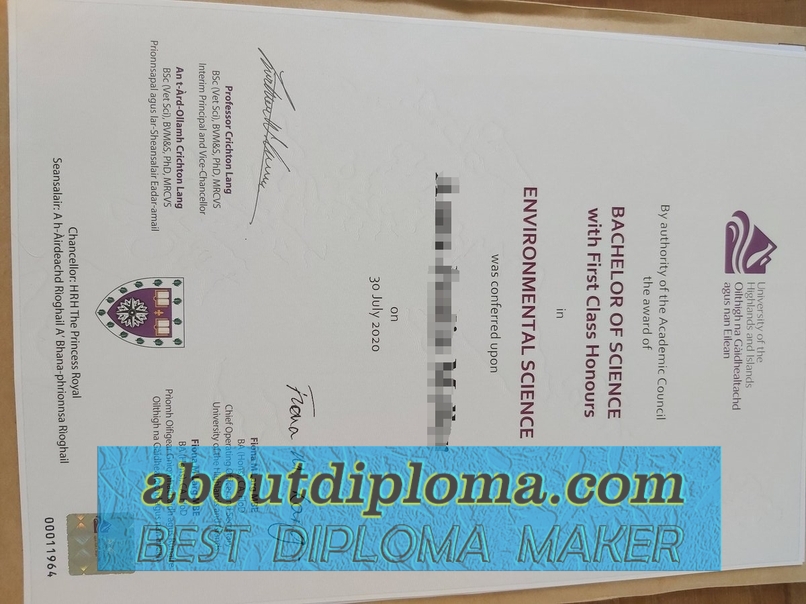 Where to Order a Fake University of the Highlands and Islands Diploma? - 专业证书