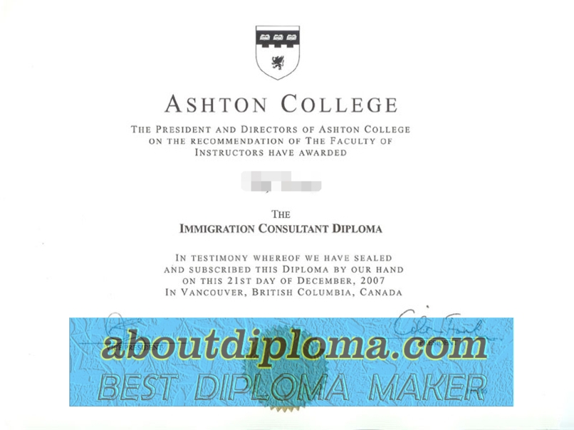 Best Fake Ashton College Degree: How to Get the Real Deal - 专业证书