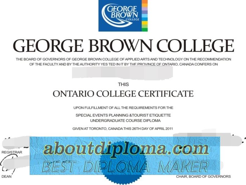 Order Your George Brown College Diploma: A Step-by-Step Guide - 专业证书