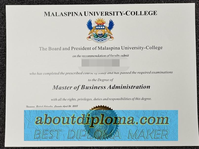 How to Order Your Degree from Malaspina University College - 专业证书