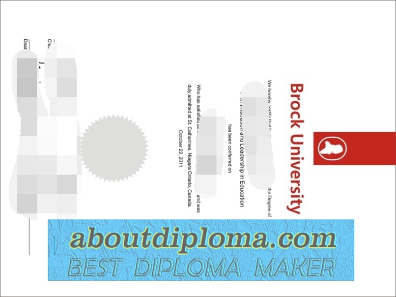 Purchase Phony Brock University Diploma: Is It Worth the Risk? - 专业证书