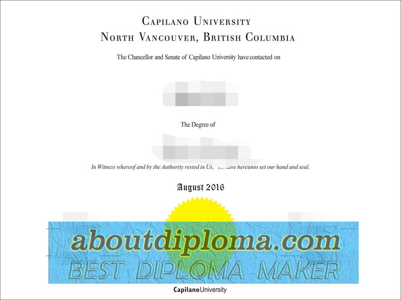 Where to Order a Fake Capilano University Diploma: Top 5 Online Options - 专业证书