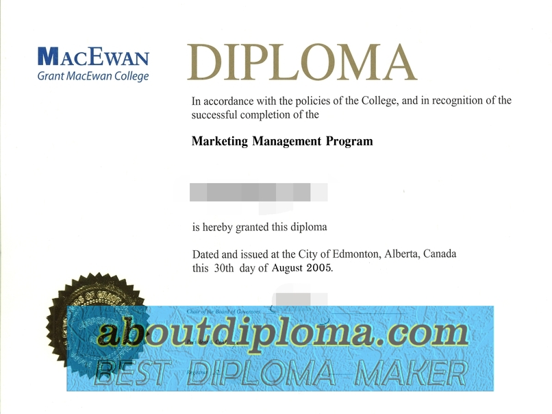 Where to Order a Fake Macewan Garant Macewan College Diploma? - 专业证书