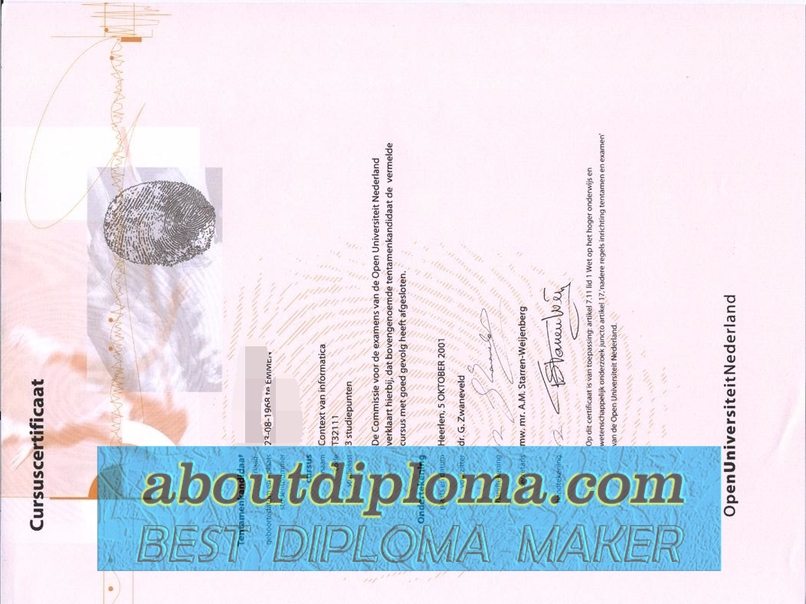 Buy Fake Open Universiteit Nederland Diploma: Is It Worth the Risk? - 专业证书