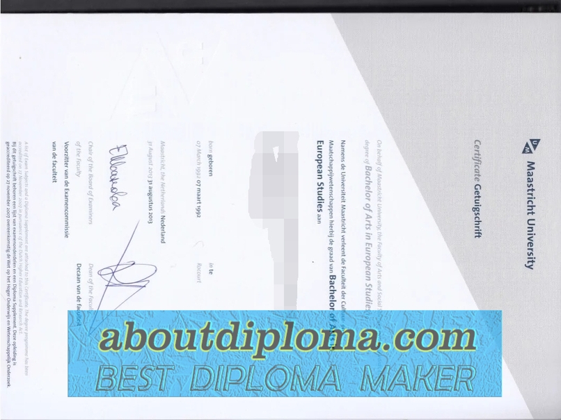 Buy Fake Universiteit Maastricht Diploma: Where to Purchase? - 专业证书