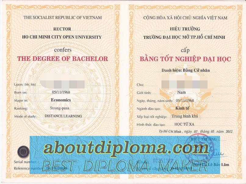 Buy Fake Ho Chi Minh City Open University Degree: A Comprehensive Guide - 专业证书
