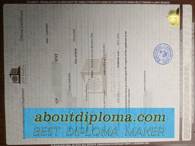 How to Copy a Fake Qatar University Degree: A Step-by-Step Guide - 专业证书