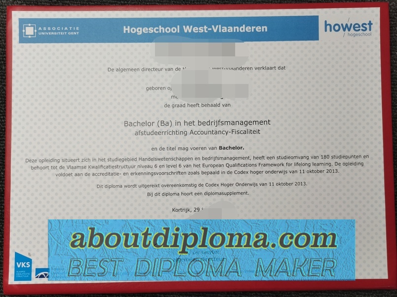 Copy Fake University College of West Flanders Diploma: A Guide to Authenticity - 专业证书制造