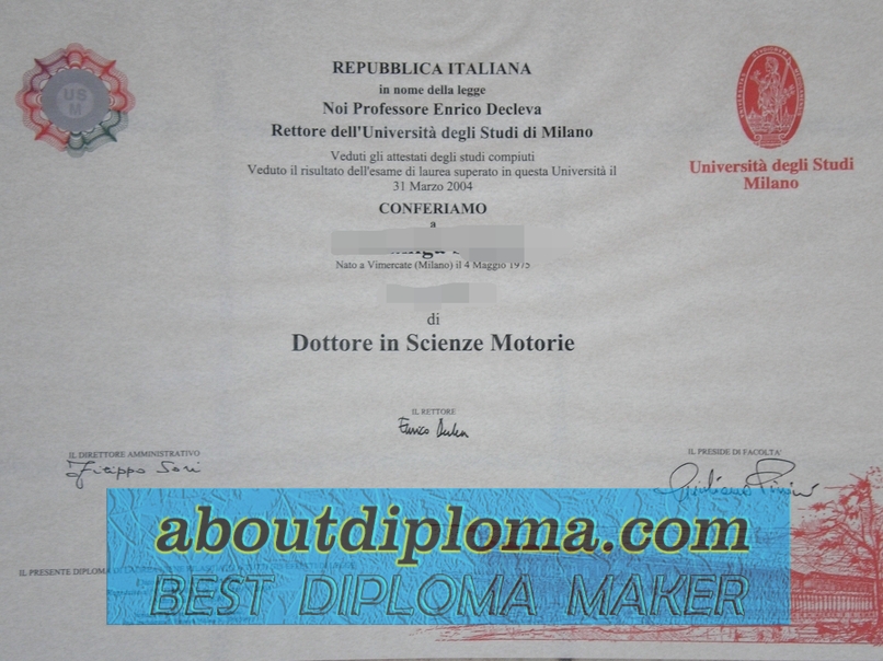 Copy Fake Università degli Studi di Milano Diploma: A Comprehensive Guide - 专业证书