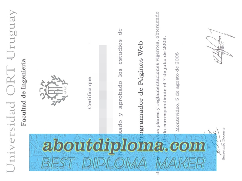 Copy Where to Order Fake Universidad ORT Uruguay Diploma - 专业证书