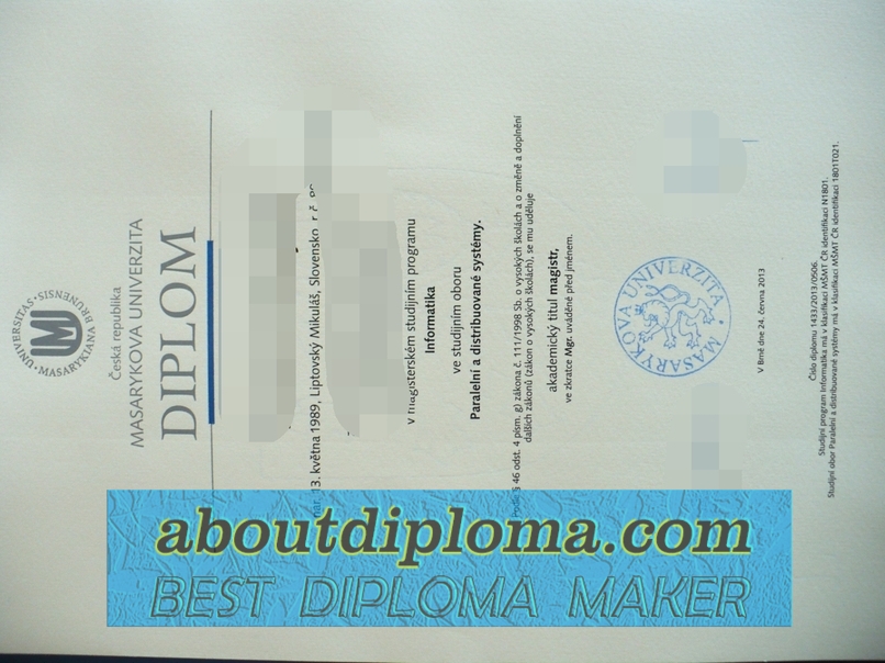 https://www.diplomamaster.com/masaryk-university-diploma - 专业证书