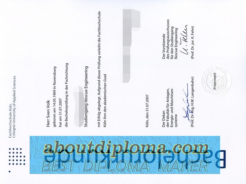 How Fast Can You Buy a Fake Cologne University of Applied Sciences Diploma? - 专业证书