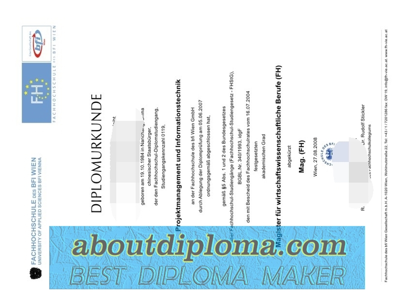 How Fast Can You Get a Fake Fachhochschule Des Bfi Wien Diploma? - 专业证书