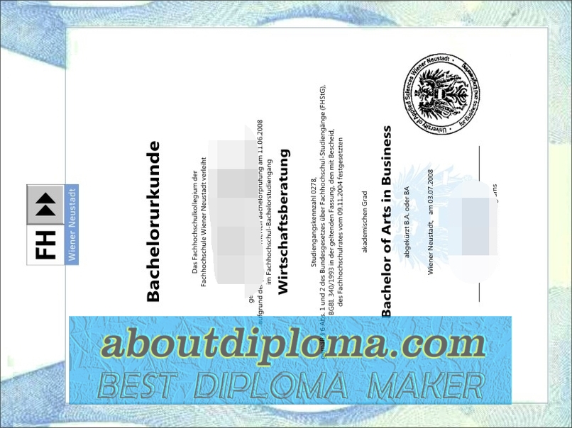 How Fast Can You Get a Fake University of Applied Sciences Wiener Neustadt Diploma? - 专业证书