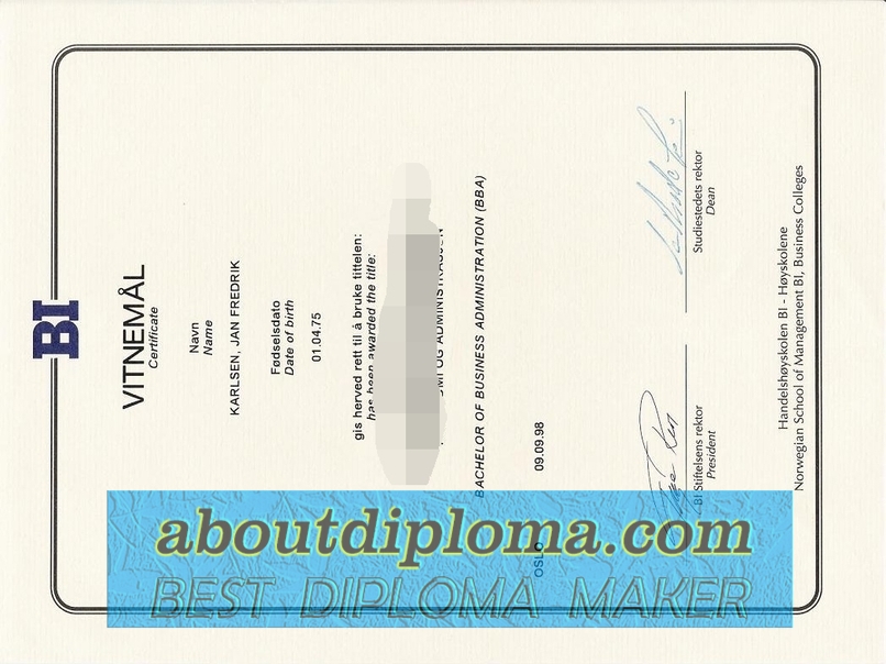 How to Buy a Fake BI Norwegian Business School Diploma: A Step-by-Step Guide - 专业证书