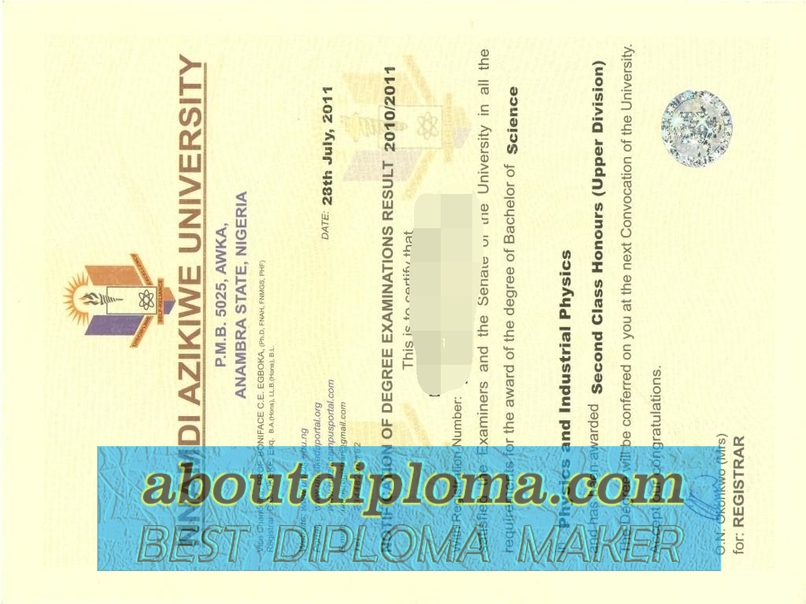 How to Buy a Fake Nnamdi Azikiwe University Degree: A Step-by-Step Guide - 专业证书