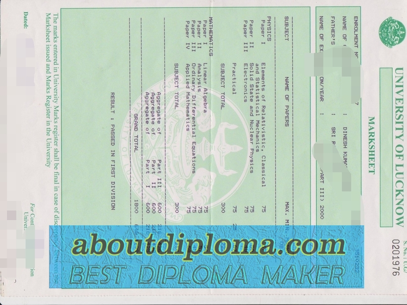 How to Buy a Fake University of Lucknow Diploma: A Step-by-Step Guide - 专业证书