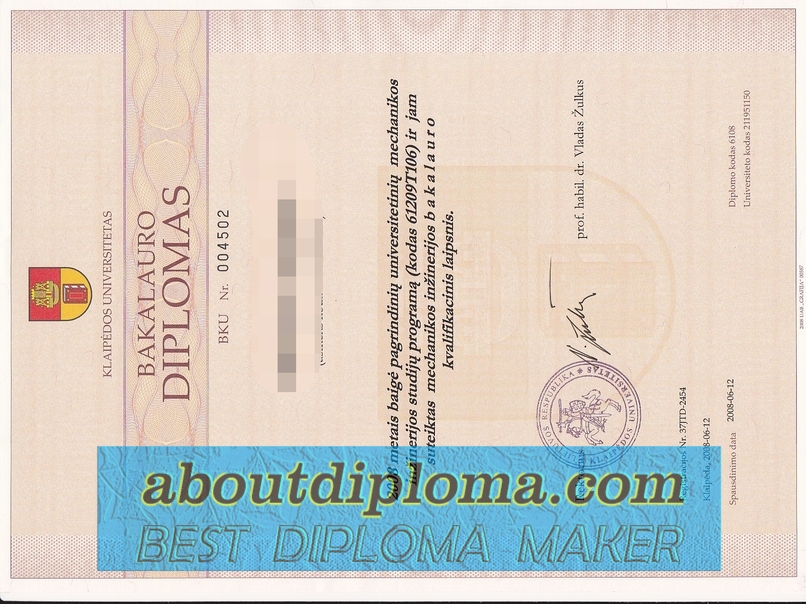How to Create a Fake Klaipėda University Diploma: A Step-by-Step Guide - 专业证书