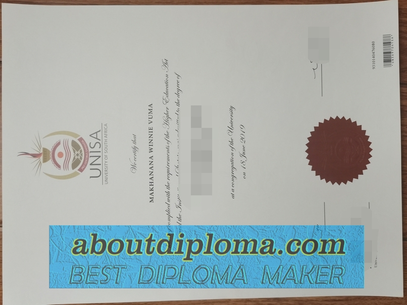 How to Create a Fake University of South Africa (UNISA) Degree - 专业证书