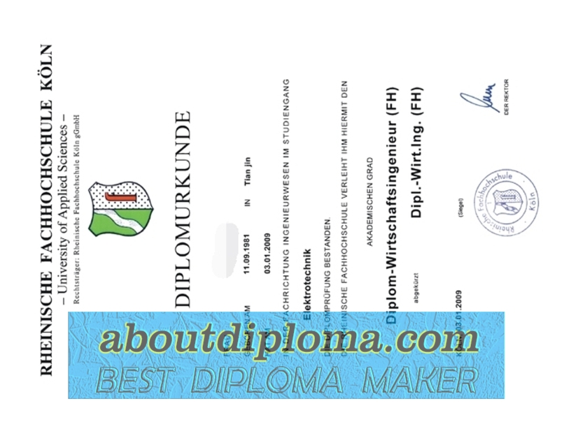 How to Purchase a Fake Rheinische Fachhochschule Köln (Rheinisch-Westfälischen Fachakademie) Degree - 专业证书