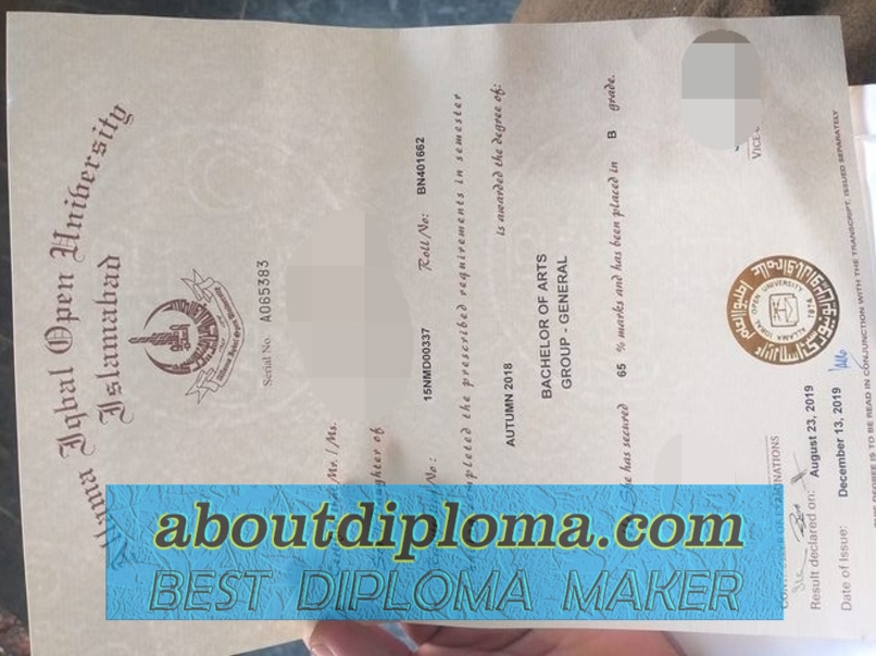 How to Make a Fake Allama Iqbal Open University Degree: A Step-by-Step Guide - 专业证书