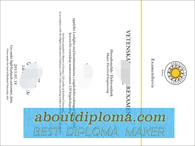 Is It Possible to Buy a Fake Karlstad University Diploma? - 专业证书