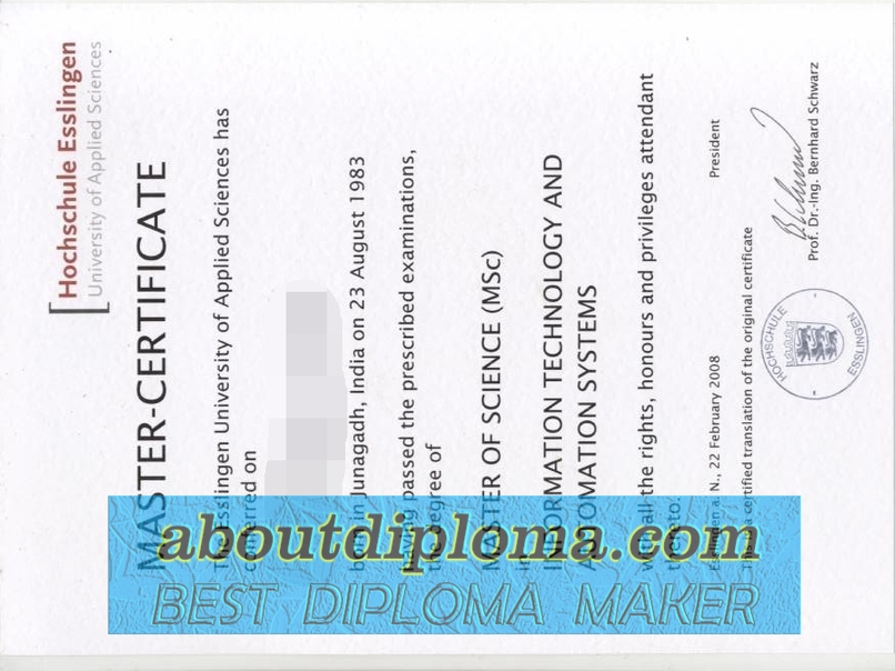 Purchase Phony Hochschule Esslingen Diploma: Is It Worth the Risk? - 专业证书