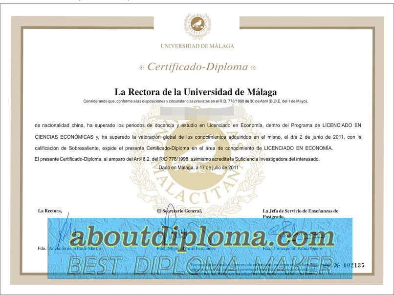 Purchase Phony Universidad de Málaga Diploma: Everything You Need to Know - 专业证书