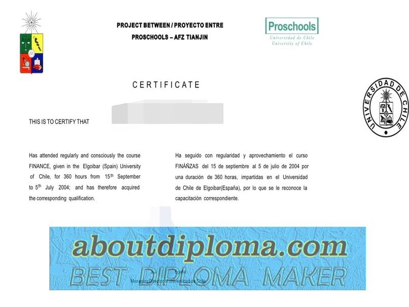 Replica Universidad de Chile Diploma: Your Gateway to Academic Recognition - 专业证书